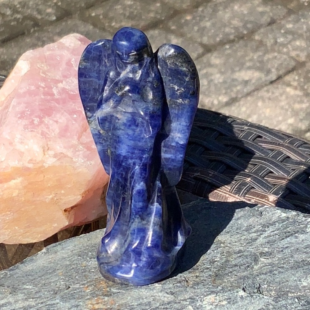SODALITE HAND CARVED ANGEL